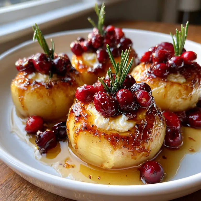 Baked Pears with Goat Cheese and Cranberries