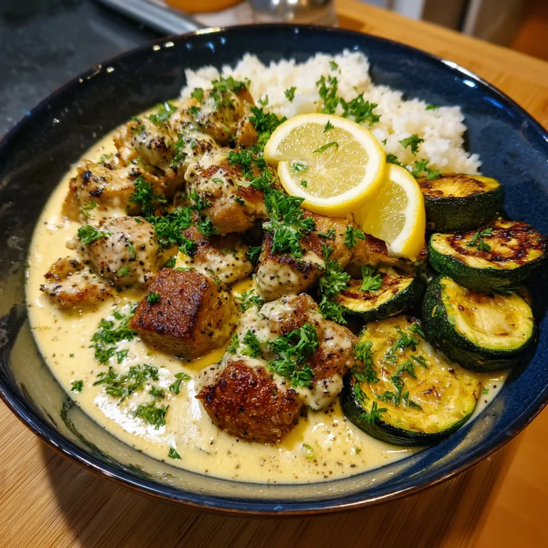 Lemon Butter Chicken with Crispy Zucchini