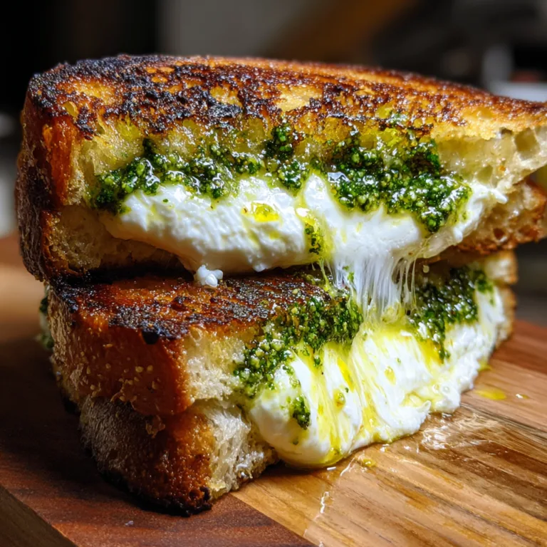 Burrata Grilled Cheese with Pesto
