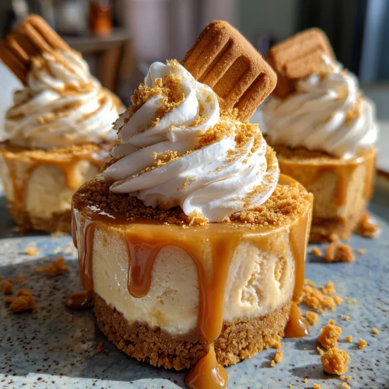 Irresistible No-Bake Mini Biscoff Cheesecakes