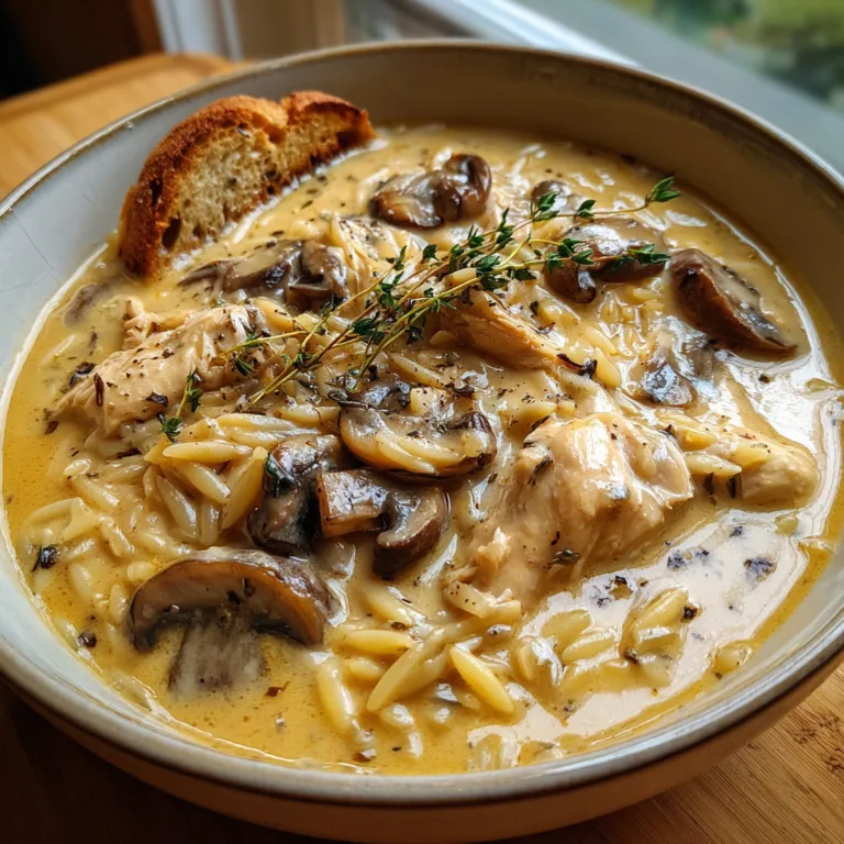 Creamy Boursin Chicken Mushroom Soup