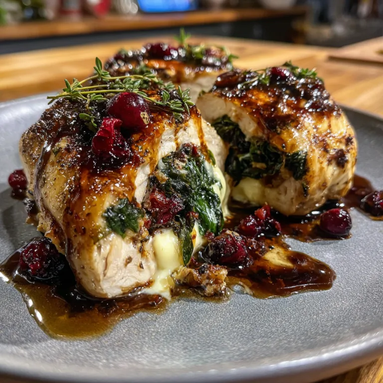 Cranberry & Spinach Stuffed Chicken