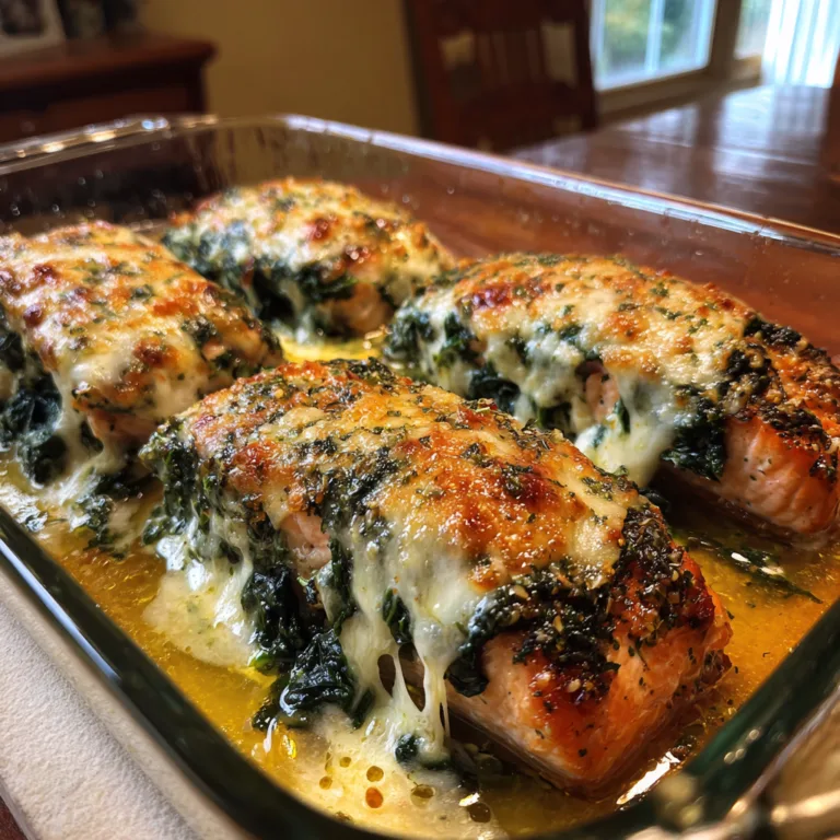 Baked Salmon with Spinach