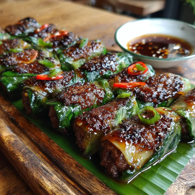 Crispy Pan-Fried Thai Basil Beef Rolls