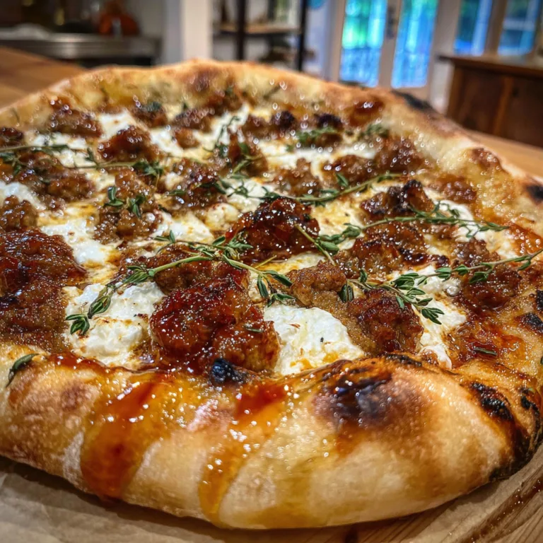 Sausage Ricotta Honey Hot Pizza