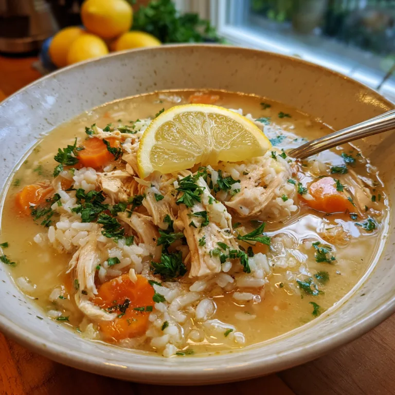 Crockpot Lemon Chicken Soup