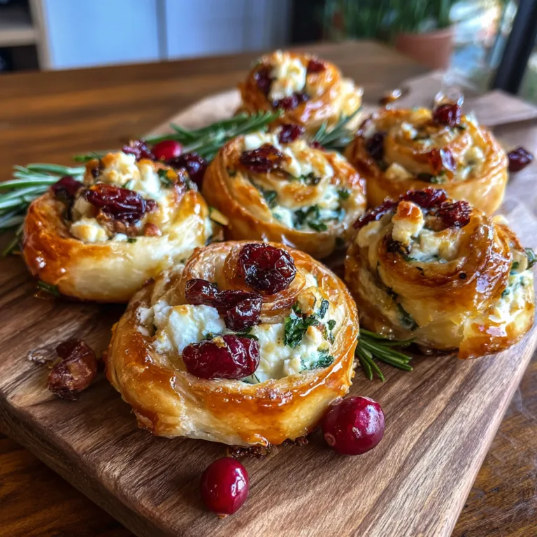 Cranberry Cream Cheese Pinwheels with Feta & Herbs