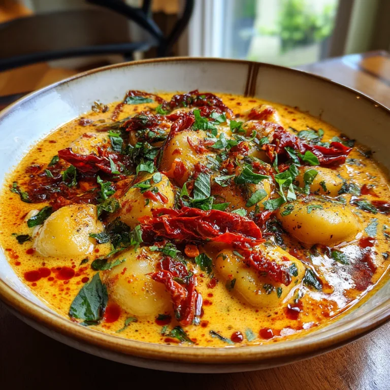 Creamy Sun Dried Tomato Gnocchi Soup