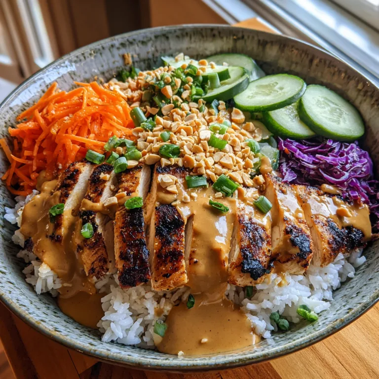 Thai Peanut Chicken Buddha Bowl