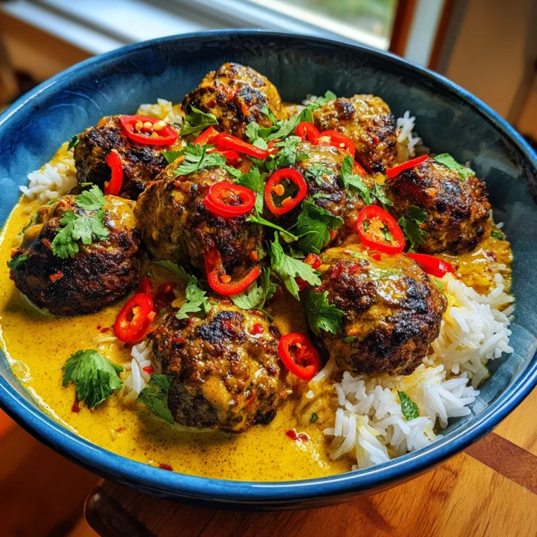 Jerk Meatballs in Coconut Curry Sauce
