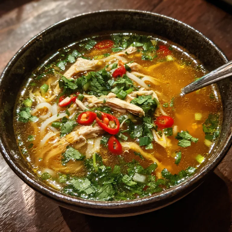 Healing Ginger Garlic Chicken Noodle Soup