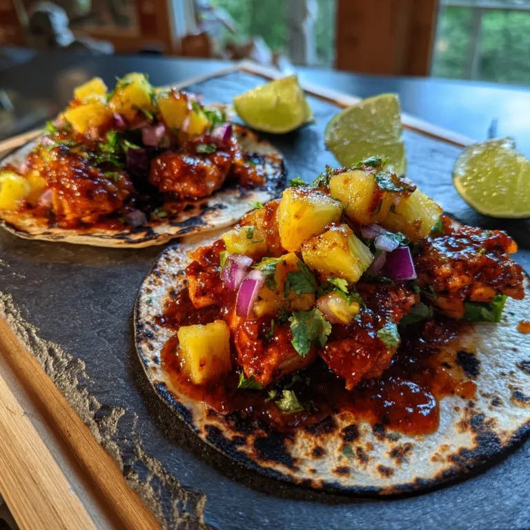 Sweet and Spicy Pineapple Chicken Tacos