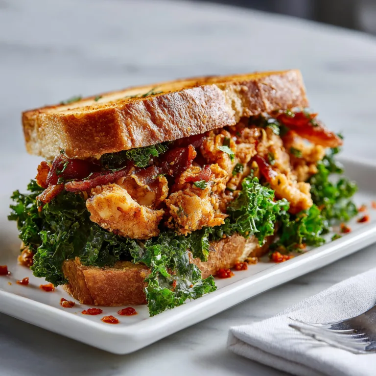 Crispy Chicken, Bacon, and Kale Sandwich