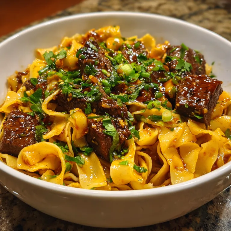 Spicy Garlic Steak Noodles