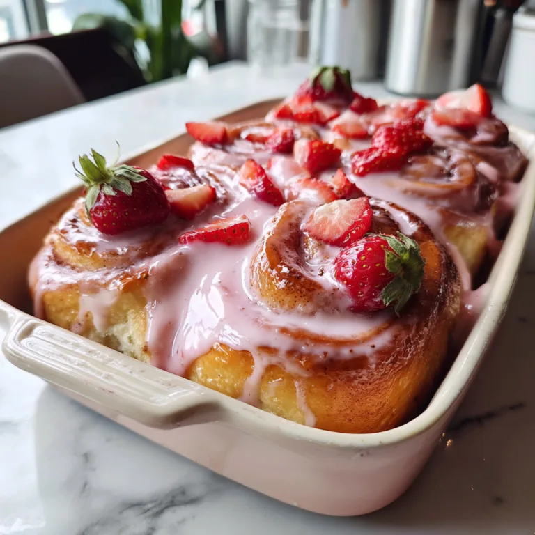 Fluffy Strawberry Cinnamon Rolls