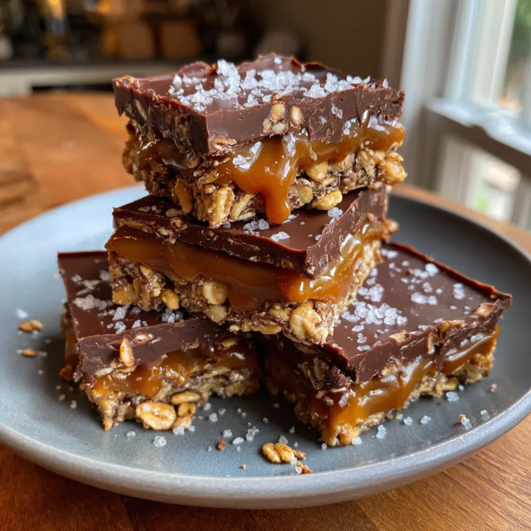 Caramel Chocolate Crunch Bars