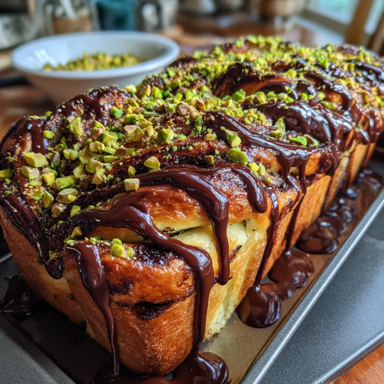Pistachio Chocolate Babka Pull Apart