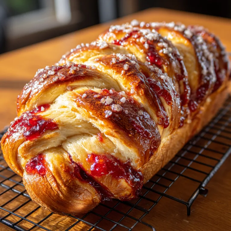 Raspberry Swirl Brioche Loaf