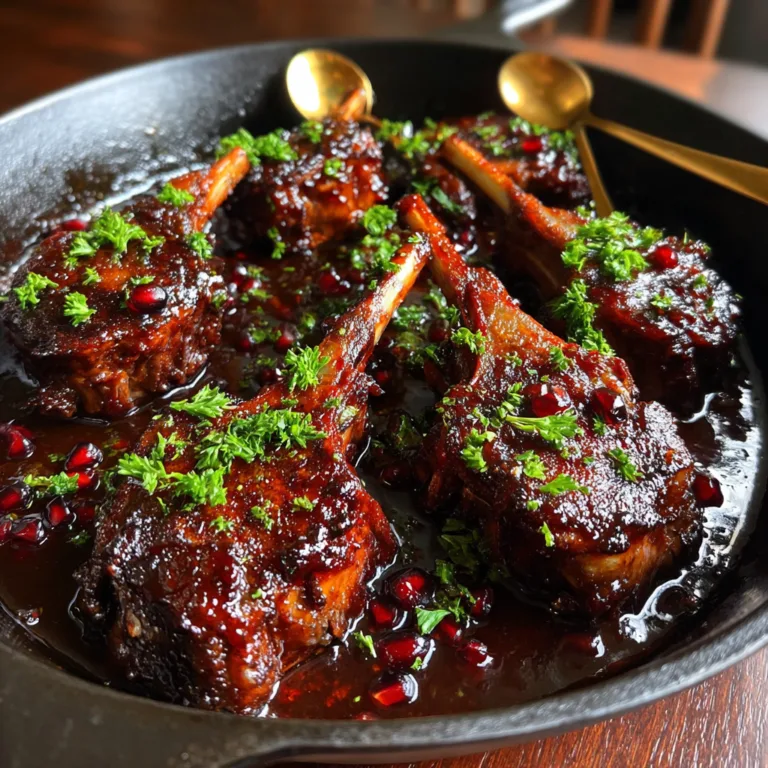 Fancy Pomegranate Glazed Lamb Chops