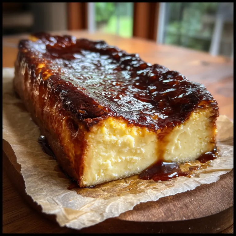 Basque Cheesecake in a Loaf Pan