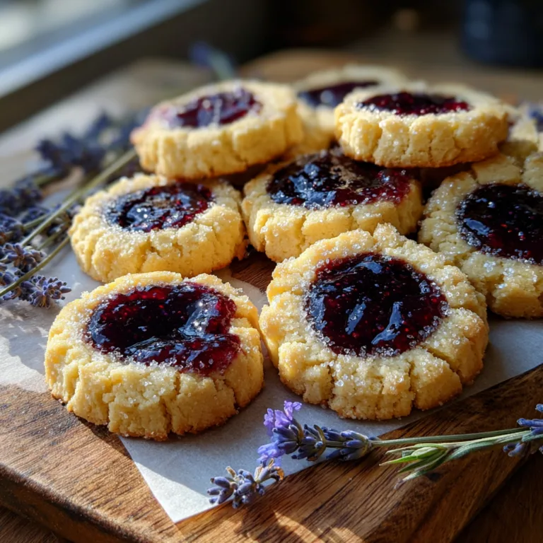 Lemon Lavender Thumbprint Cookies