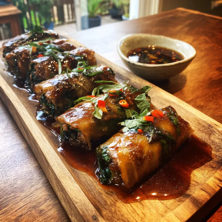 Thai Basil Beef Rolls Recipe