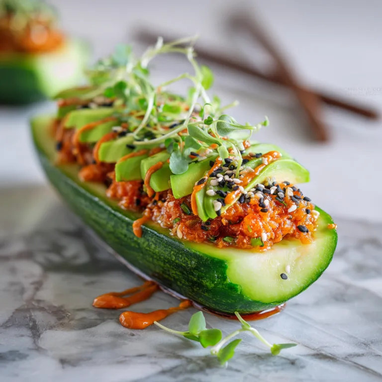 Cucumber “Sushi” Boats: The Ultimate Low-Carb Craving Crusher