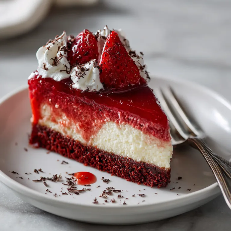 Red Velvet Strawberry Cheesecake
