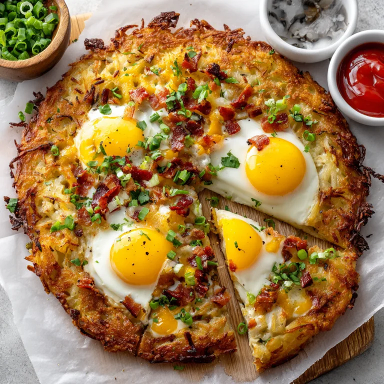 Crispy Hash Brown Breakfast Pizza