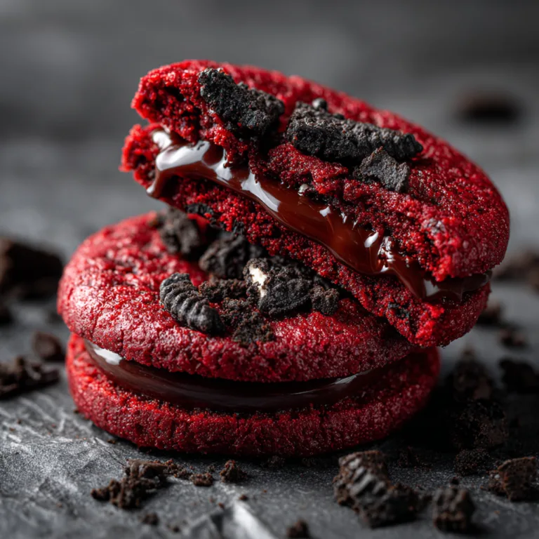Chewy Red Velvet Oreo Cookies with Gooey Centers