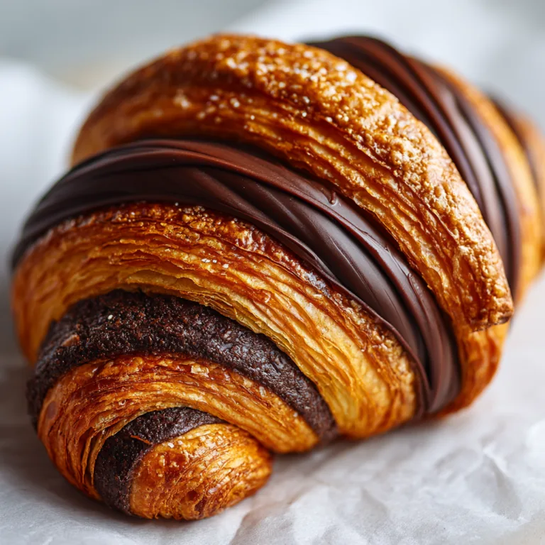 Artisanal Bi-Color Chocolate Croissants: A Bakery Masterpiece at Home