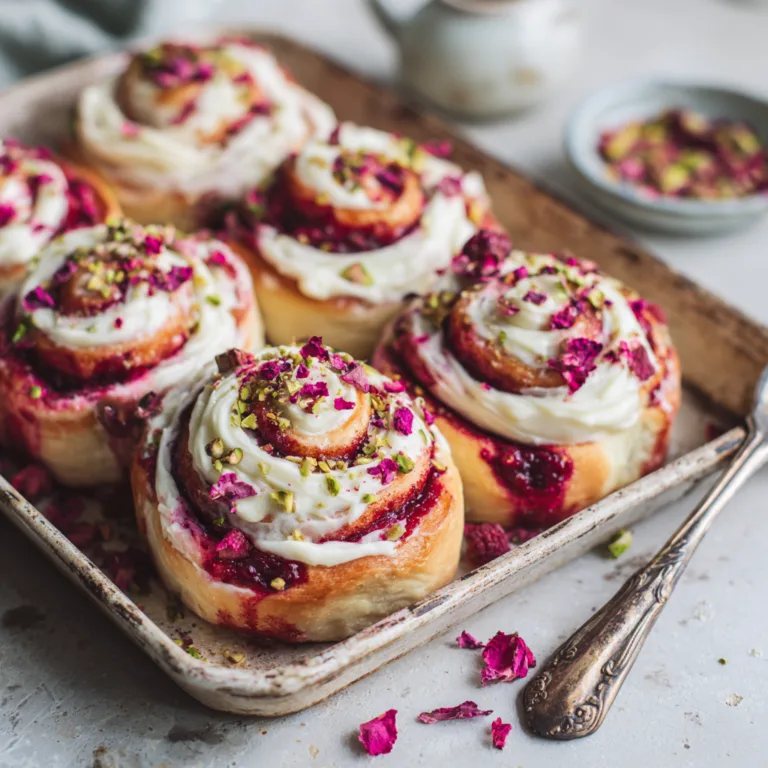 Elegant Rose Raspberry Buns