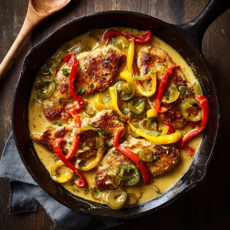 Creamy Pepperoncini Chicken Skillet
