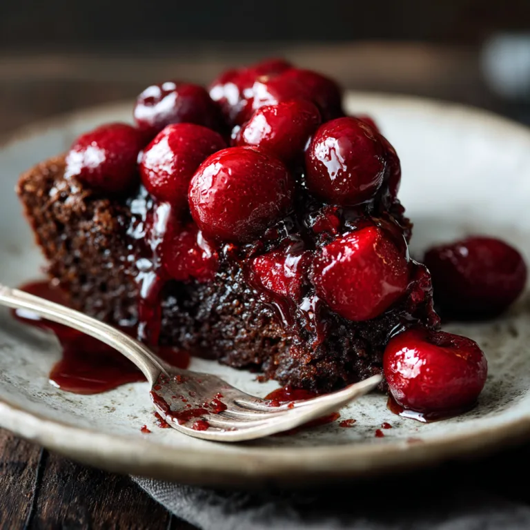 Chocolate Cherry Upside Down Cake