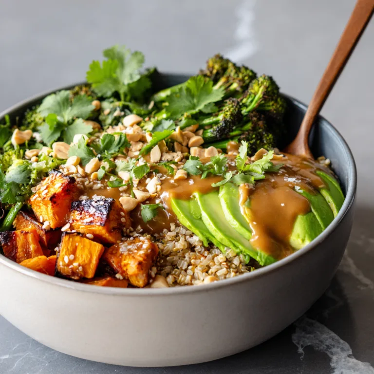 Thai Peanut Sweet Potato Buddha Bowl