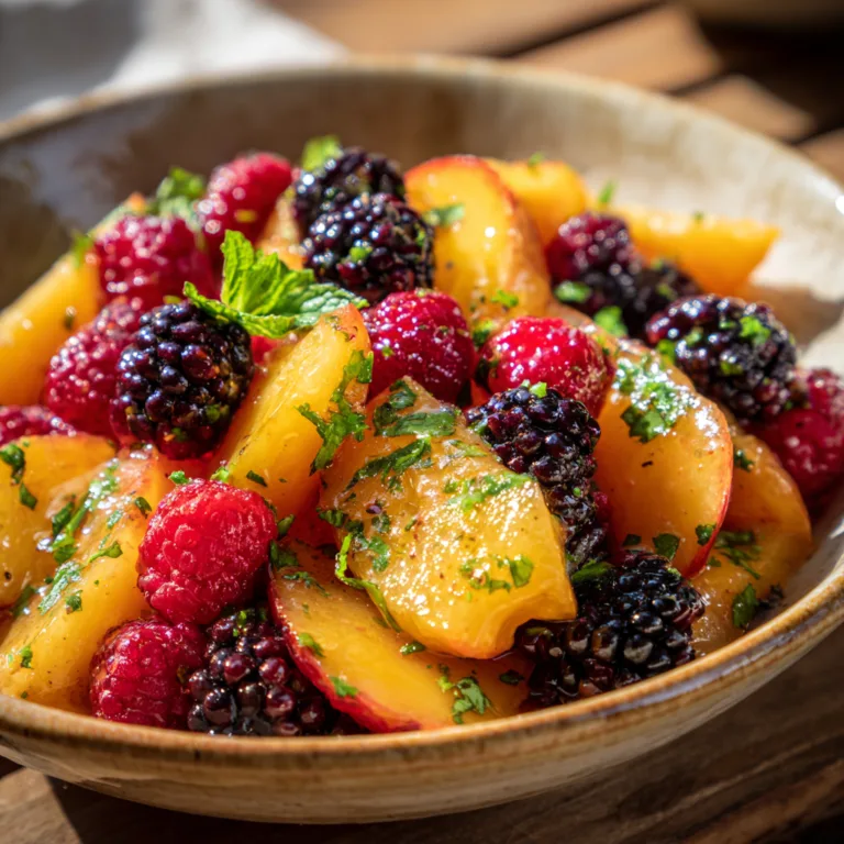 Refreshing Summer Peach Fruit Salad: Light, Juicy, & Perfect for Hot Days