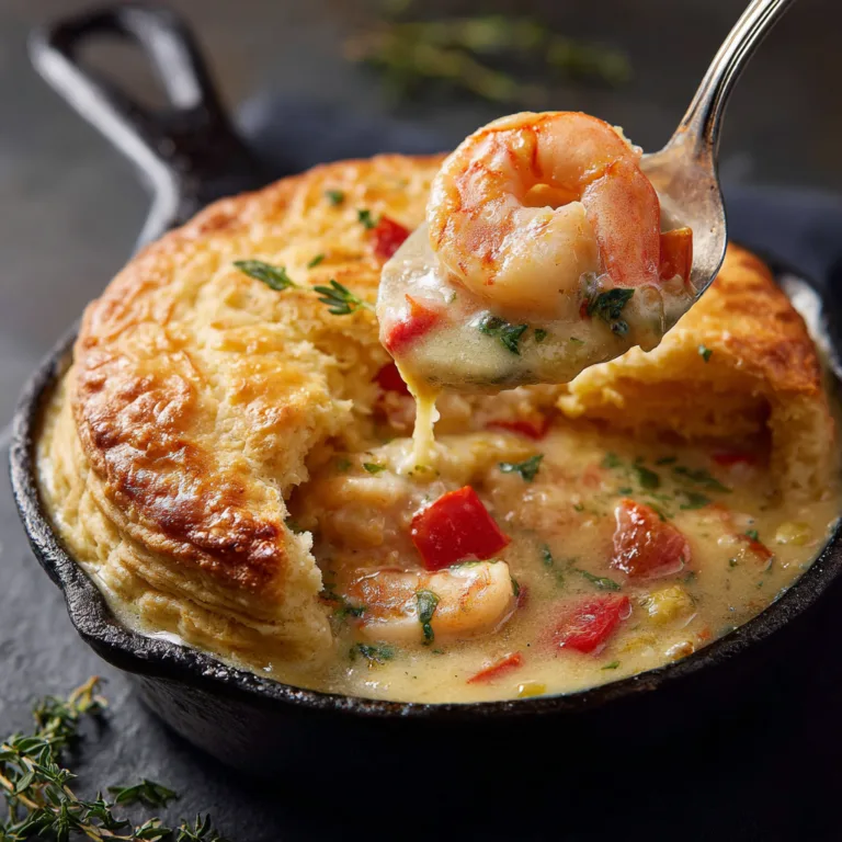 The Ultimate Cheddar Bay Biscuit Seafood Pot Pie