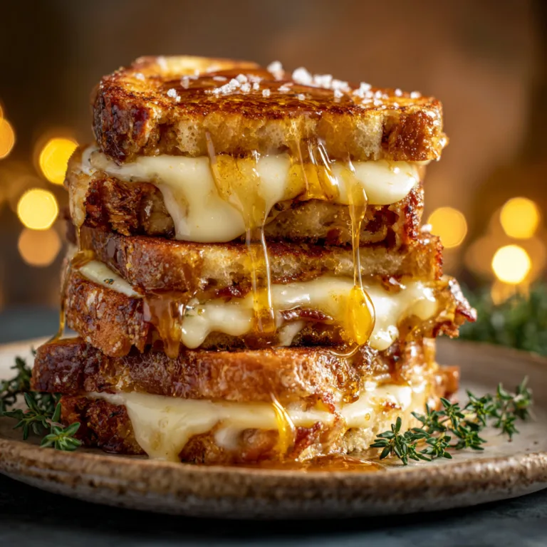 Hot Honey Grilled Cheese with Bacon and Apple