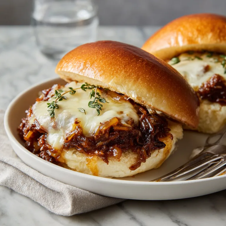 Comforting French Onion Beef Sloppy Joes