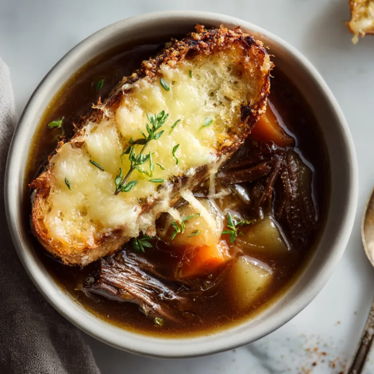 French Onion Beef Short Rib Soup