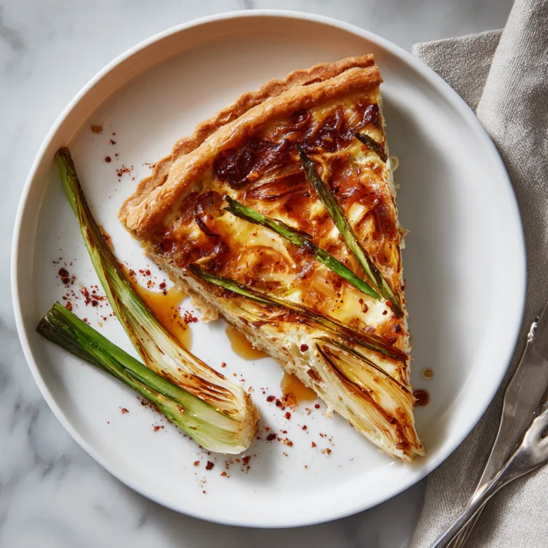 Spring Onion & Hot Honey Upside-Down Tarts