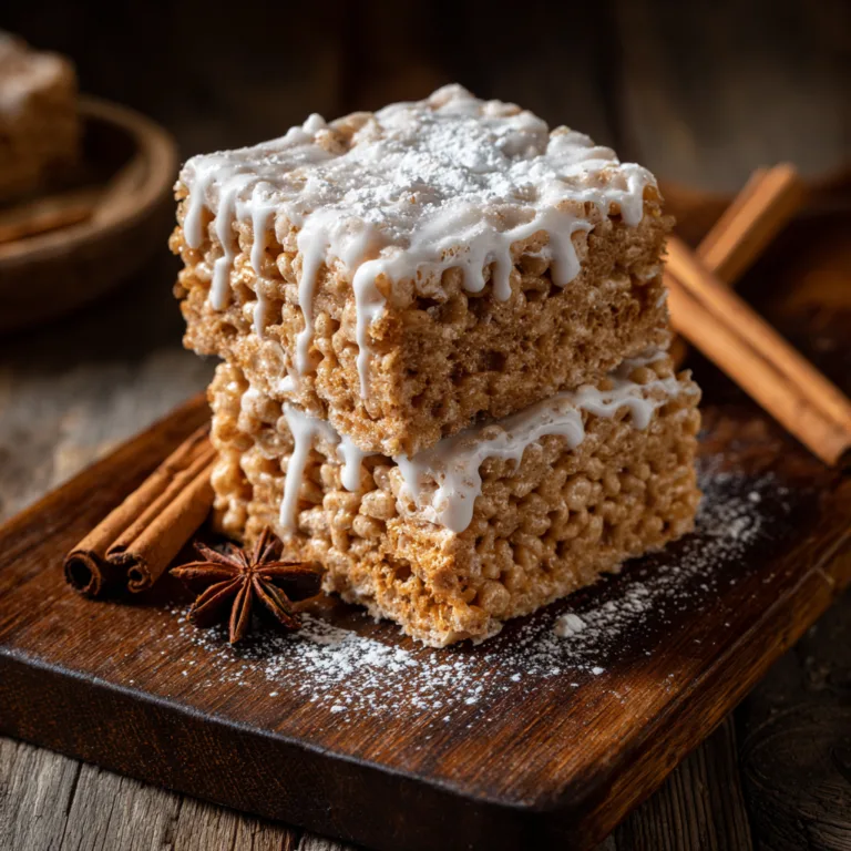 Chewy Gingerbread Rice Krispie Treats