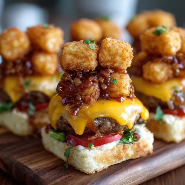 Mini Tater Tot Cheeseburgers Recipe
