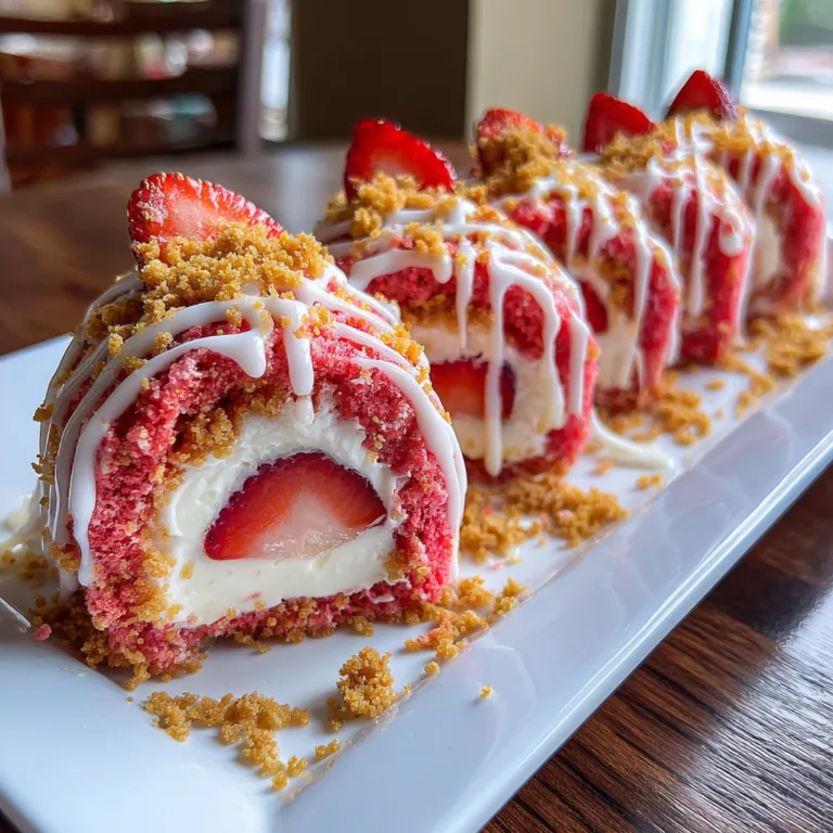 Strawberry Shortcake Dessert Sushi
