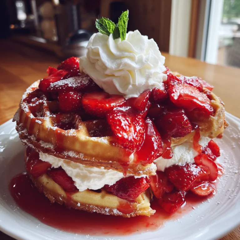 Strawberry Cheesecake Stuffed Waffles Recipe: A Decadent Breakfast Dream