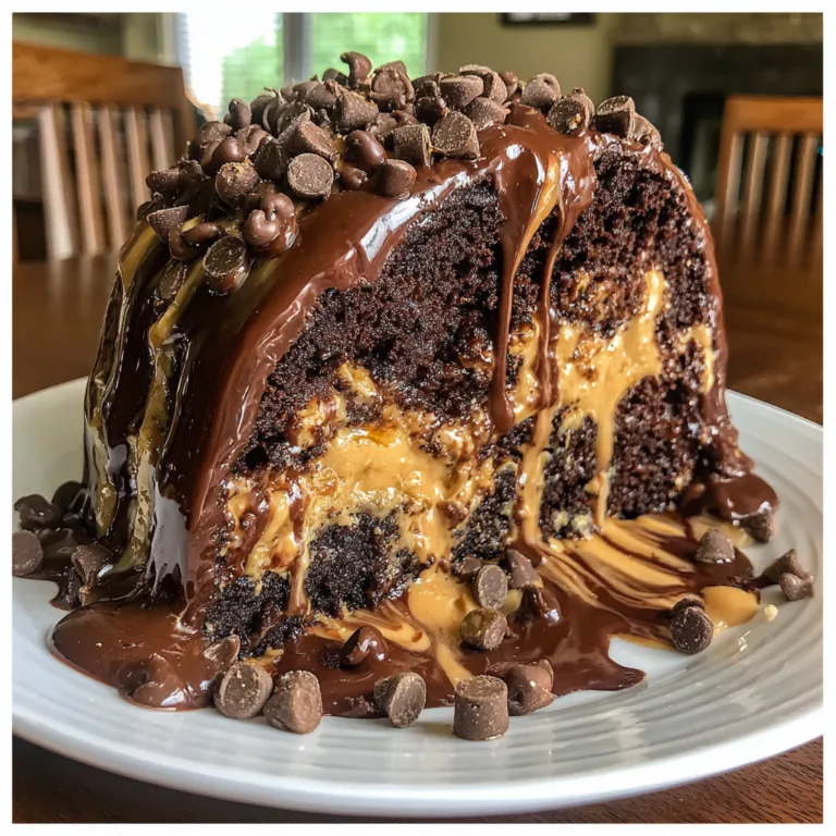 Peanut Butter Earthquake Cake