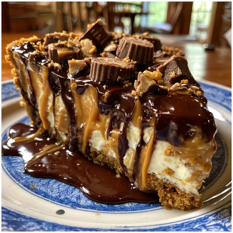 The Ultimate No Bake Peanut Butter Cup Pie