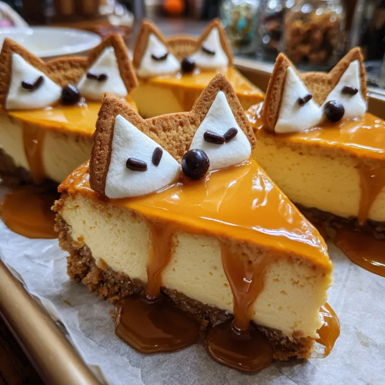 Ultimate Cute Fox Pumpkin Cheesecake Slices