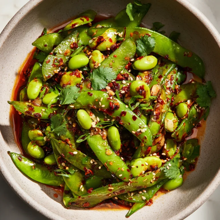 Chili Crisp Snap Pea Salad with Edamame: The Ultimate Crunchy Craving