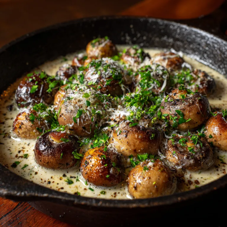 The Ultimate Creamy Garlic Parmesan Mushrooms